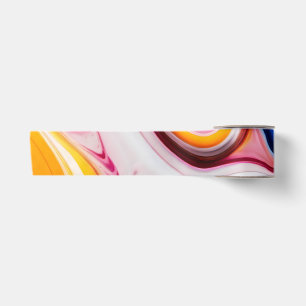 Trendy Blau Rosa, gelb-weiß Imitat Marmor Satinband