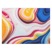 Trendy Blau Rosa, gelb-weiß Imitat Marmor Tischdecke (Vorderseite (Horizontal))