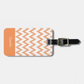 Trendy Bleistift-orange Zickzack Zickzacke mit Gepäckanhänger (Vorderseite horizontal)