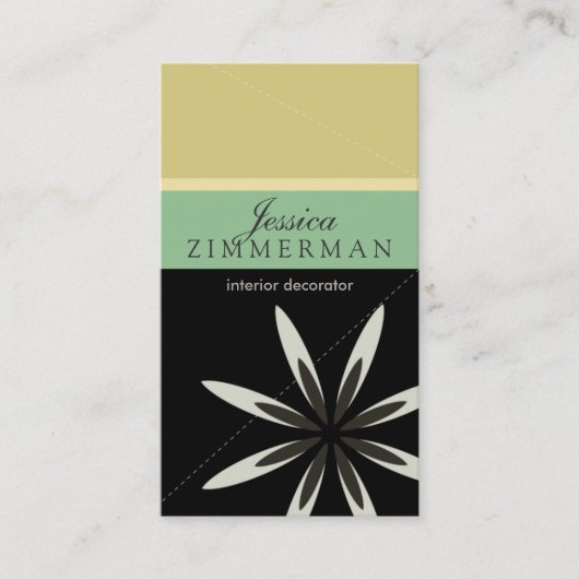 Trendy Bliss Oasis Business Card Visitenkarte (Vorderseite)