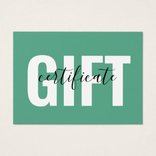 Trendy Block Color Business-Geschenkgutschein