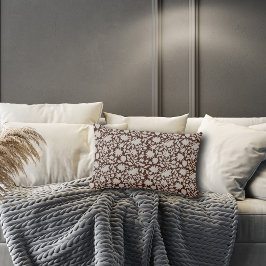 Trendy Block Print inspiriert braun Lendenkissen