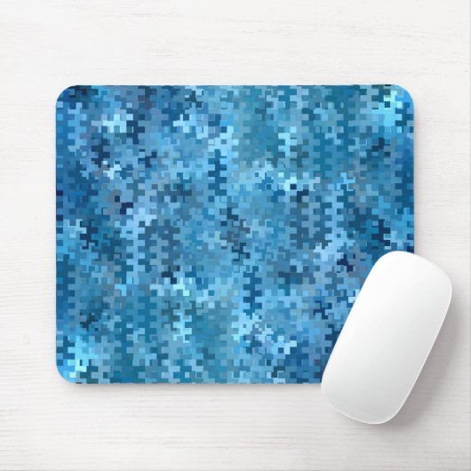Trendy Blue Abstrakt Pattern Mousepad (Mit Mouse)