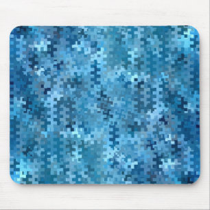 Trendy Blue Abstrakt Pattern Mousepad