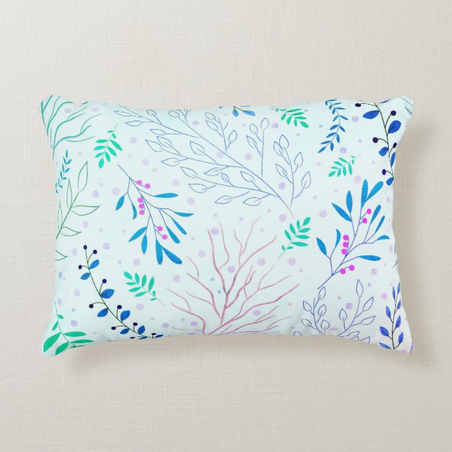 Trendy Blue Accent Pillow Dekokissen (Vorderseite)