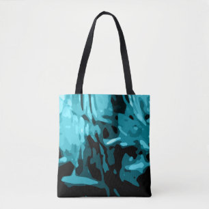 Trendy Blue Aquamarin Aqua Camouflage Pattern Tasche