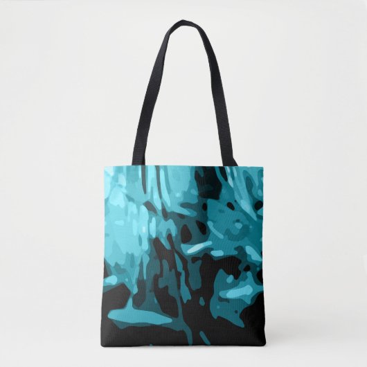 Trendy Blue Aquamarin Aqua Camouflage Pattern Tasche (Vorderseite)