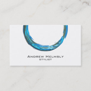 Trendy Blue Aquamarin Circle Business Cards Visitenkarte