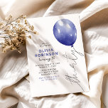 Trendy Blue Balloon 30th Birthday Einladung<br><div class="desc">Embrace the 30th chapter of your life with our stylish and unique birthday invitations. With chic typography and a 'thirty' balloon string over a white background,  our invites are sure to set the tone for a birthday party that will be remembered for years to come.</div>