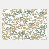 Trendy Blue Beige Design Geschenkpapier Set (Vorderseite)