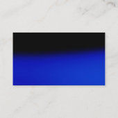 Trendy Blue Black Chic Monogram Business Card Visitenkarte (Rückseite)