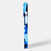 Trendy Blue Camouflage Abstraktes Muster Case-Mate iPhone Hülle (Rückseite / Links)
