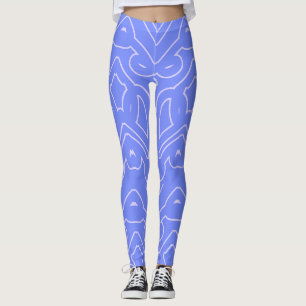 Trendy blue color classic "Ratti_Creative_Arts" Leggings