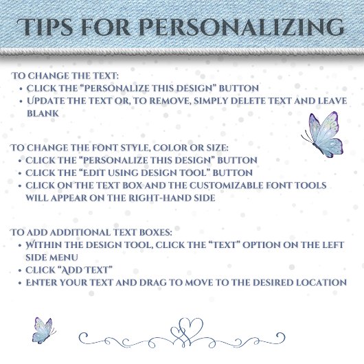 Trendy Blue Denim Birthday Party Fevor Box Geschenkschachtel