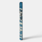 Trendy Blue Denim & White Lace Case-Mate iPhone Hülle (Rückseite / Links)