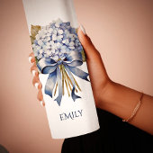 Trendy Blue Floral Bridesmaid Vorschlag Thermosbecher