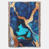 Trendy Blue Gelb Gold Imitate Marmor Decke (Vorderseite Vertikal)