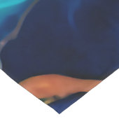 Trendy Blue Gelb Gold Imitate Marmor Kurzer Tischläufer (Ecke)