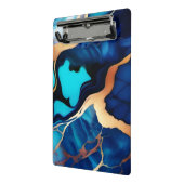 Trendy Blue Gelb Gold Imitate Marmor Mini Klemmbrett (Gewinkelt2)