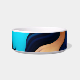 Trendy Blue Gelb Gold Imitate Marmor Napf