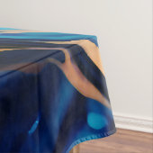 Trendy Blue Gelb Gold Imitate Marmor Tischdecke (Beispiel)