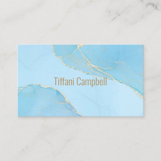 Trendy Blue Glitzer Hair und Make up Artist Visitenkarte (Vorderseite)