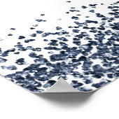 Trendy Blue Glitzer Welcome Graduation Party Poster (Ecke)