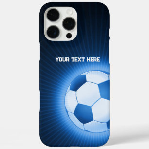 Trendy Blue Glows Soccer Beste Sportgeschenke iPhone 16 Pro Max Hülle