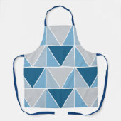 Trendy Blue Gray Geometric Triangle Schürze (Vorderseite)