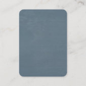 Trendy Blue Gray Handwriting Script Monogram Visitenkarte (Rückseite)