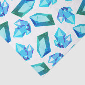 Trendy Blue & Green Geode Gemstones Seidenpapier (Ausschnitt)