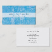 Trendy Blue Grunge Visitenkarte (Vorne/Hinten)