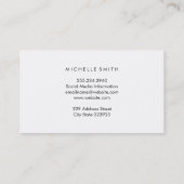 Trendy Blue Grunge Visitenkarte (Rückseite)