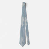 Trendy Blue Jean Fabric Neck Tie Krawatte (Vorderseite)