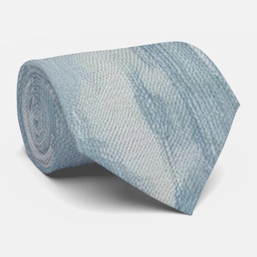 Trendy Blue Jean Fabric Neck Tie Krawatte (Gerollt)