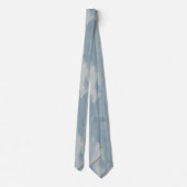 Trendy Blue Jean Fabric Neck Tie Krawatte (Rückseite)