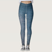 Trendy Blue Jeans Pattern Leggings (Vorderseite)