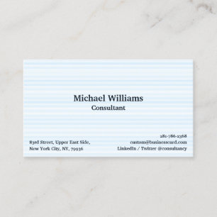 Trendy Blue Lines Muster Moderne Berufliche Elegan Visitenkarte