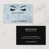 Trendy Blue Marble Browbar Eyelash Luxury Visitenkarte (Vorne/Hinten)