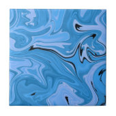Trendy Blue Marble Stone - Abstrakte Textur Fliese (Vorderseite)