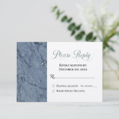 Trendy Blue Marble UAWG Bitte beantworten Hochzeit (Stehend Vorderseite)