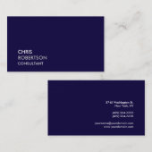 Trendy Blue Modern Attraktive Business Card Visitenkarte (Vorne/Hinten)