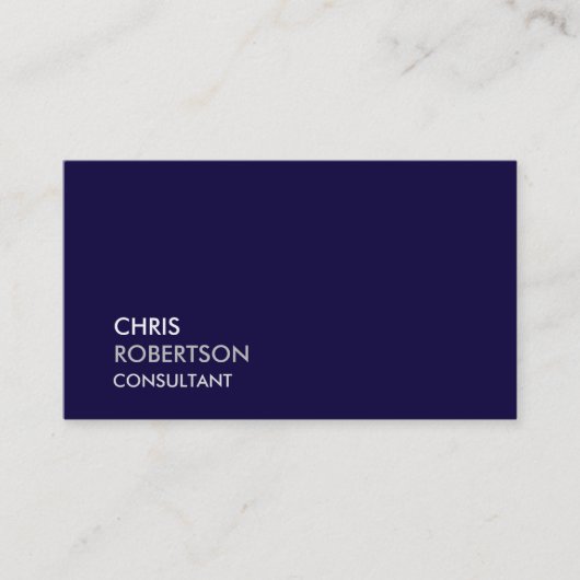 Trendy Blue Modern Attraktive Business Card Visitenkarte (Vorderseite)