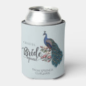Trendy Blue Peacock Bride Squad Dosenkühler (Kanne Vorderseite)
