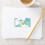TRENDY BLUE POLKA DOT MAILING ADRESSE VORLAGEN ADRESSAUFKLEBER (Insitu)