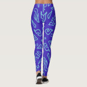 Trendy blue "Ratti_Creative_Arts" Leggings (Rückseite)