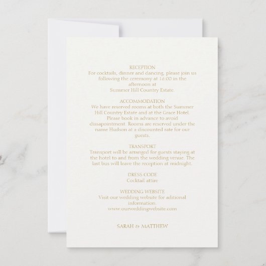Trendy Blue Ribbon Wedding Details Enclosure Card Dankeskarte (Rückseite)
