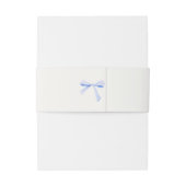 Trendy Blue Ribbon Wedding Einladungsbanderole (Rückseitenbeispiel)