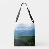 Trendy Blue Ridge Smoky Mountains Foto Tragetaschen Mit Langen Trägern (Rückseite)