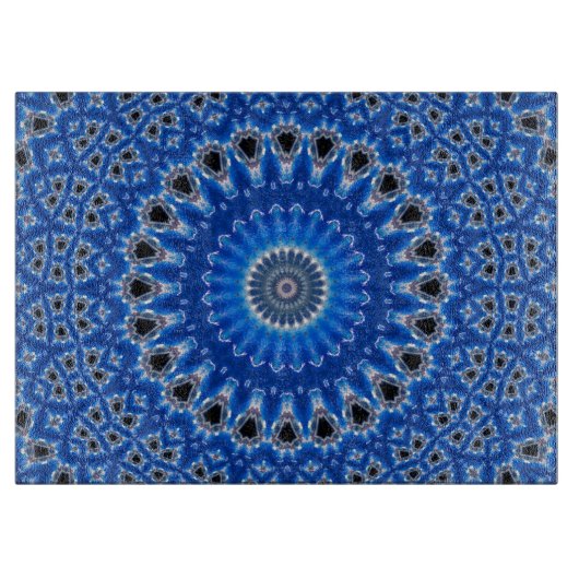 Trendy Blue Sapphire Island Boho Schneidebrett (Vorderseite)